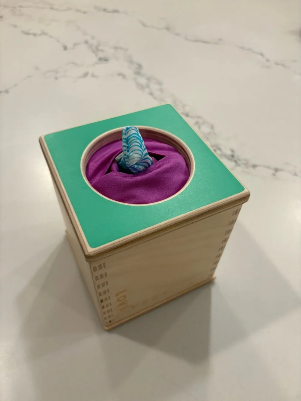 Lovevery Sensor Kit Magic Tissue Box Baby Toy Montessori Wooden
